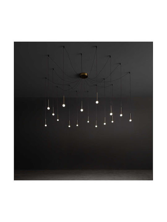 Φωτιστικό Οροφής Κρεμαστό Lucciola 284002 20x543,5cm LED 16W 3000K 1500Lm Black Ideal Lux - second view